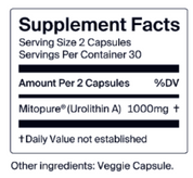 Mitopure PRO (Urolithin A) 1000mg | James Clinic Apothecary